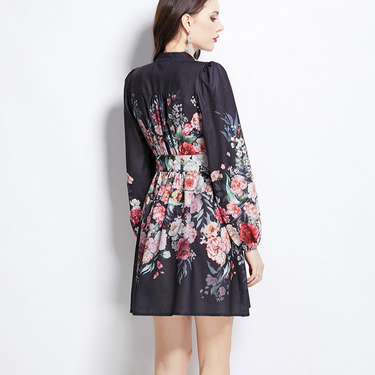 French Retro Fashion Dress Women