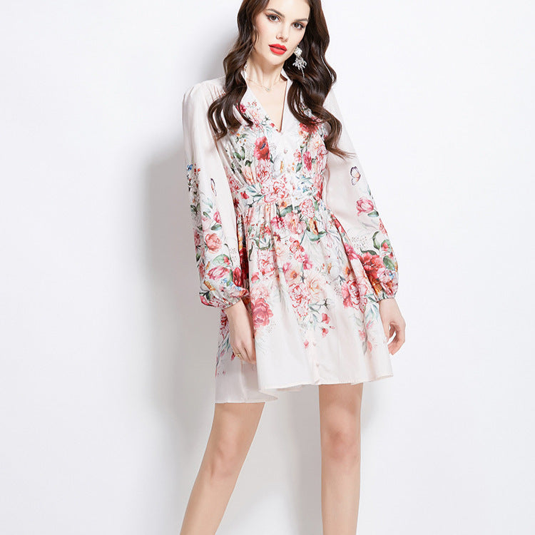 French Retro Fashion Dress Women