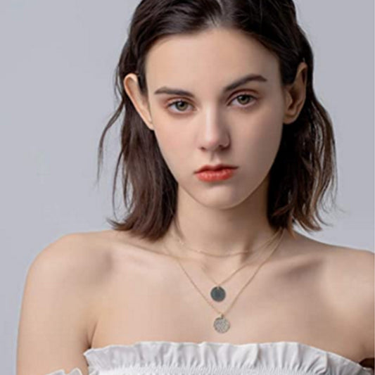Fashion Layered Moon Pendant Necklace