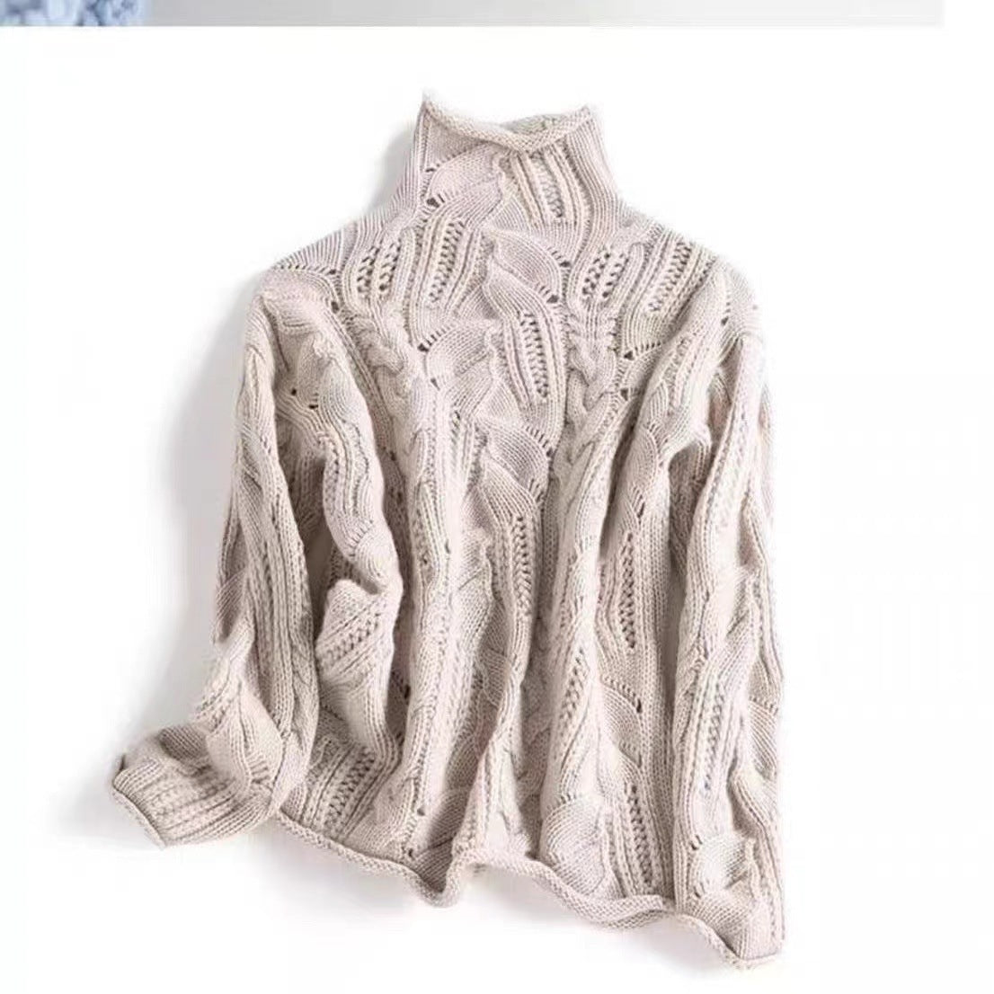 Half Turtleneck Hollow Sweater