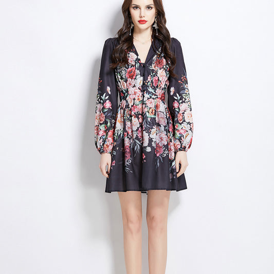 French Retro Fashion Dress Women